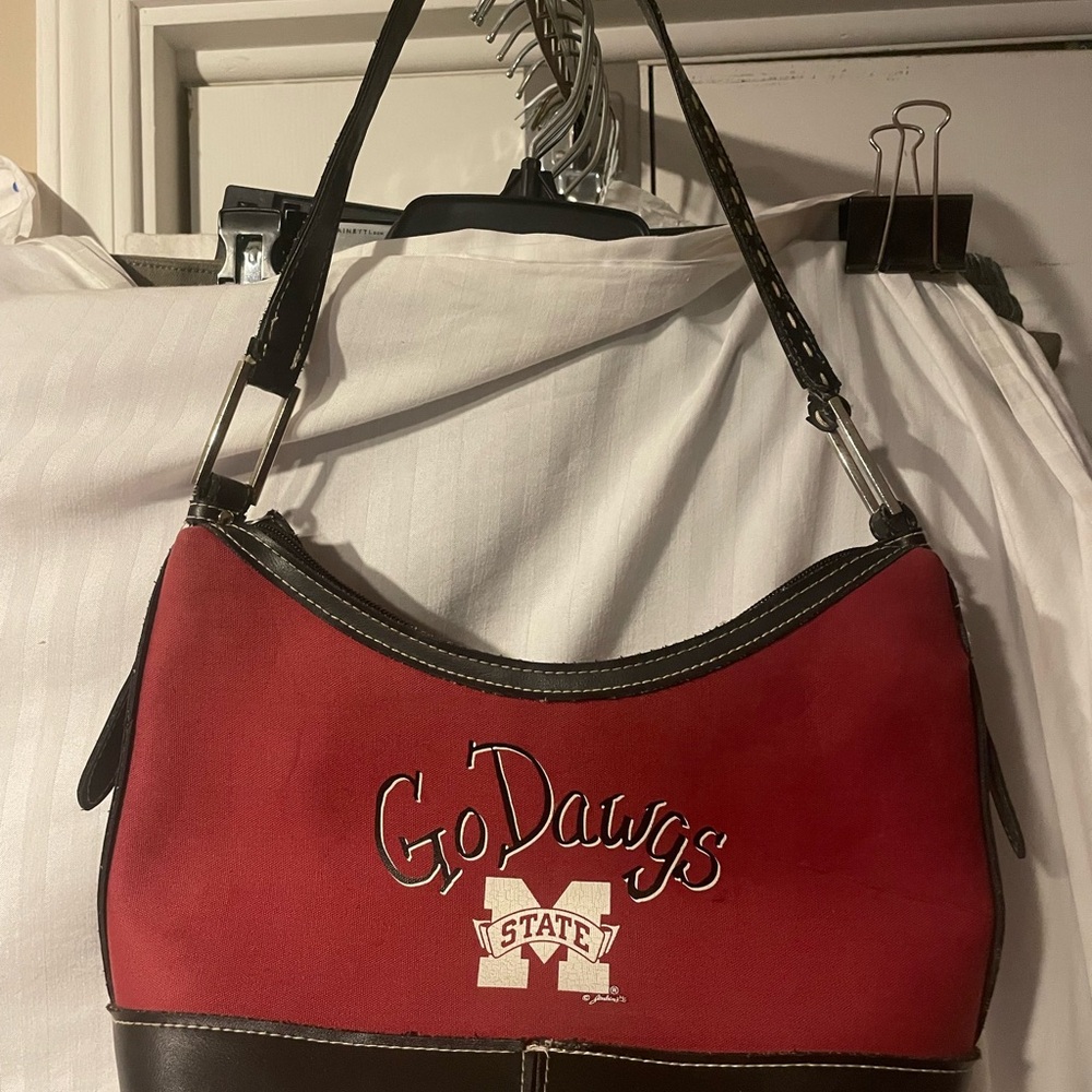 MSU Red and Black Go Dawgs Purse